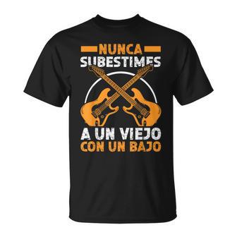 Música Bajo Guitarra Uniejo Con Un Bajo Guitarrista Camiseta unisex - Regaloses