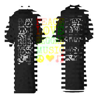 Música Paz Amor Y Reggae Reggae Camiseta unisex - Regaloses
