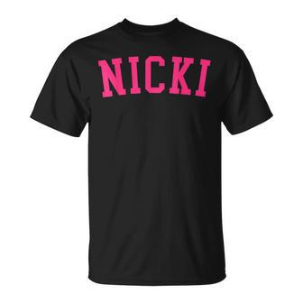 Name Nicki Personalized I Love Nicki Vintage Retro T-Shirt - Seseable