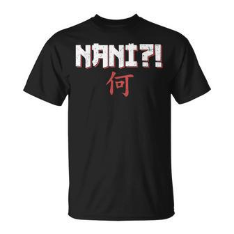 Nani Anime Lover Japanese Character Symbol Distressed T-Shirt - Monsterry