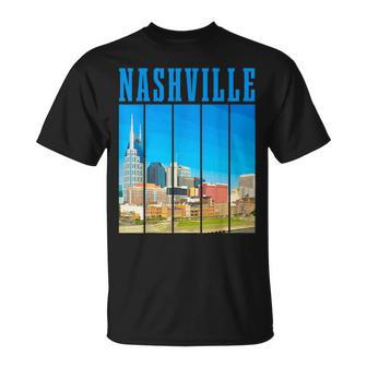 Nashville Skyline Tennessee Music City Vintage Pride T-Shirt - Monsterry