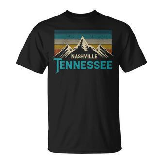 Nashville Tennesseeintage Usa America Music City Souvenir T-Shirt - Seseable