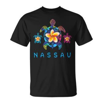 Nassau Bahamas Tribal Tie Dye Sea Turtle T-Shirt - Seseable