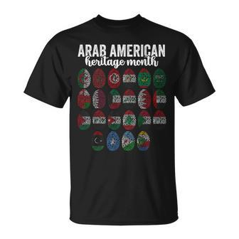National Arab Heritage American Month Arabic Flags April T-Shirt | Mazezy DE