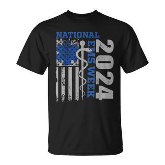 National Ems Week 2024 Usa Flag Emergency Medical Services T-Shirt | Mazezy
