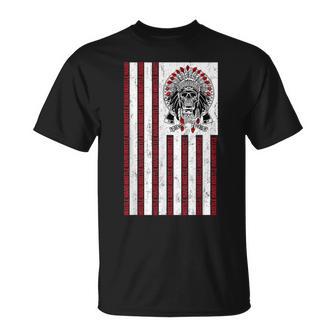 Native American Hustle Hard Hip Hop Hustlers Usa Flag T-Shirt - Monsterry