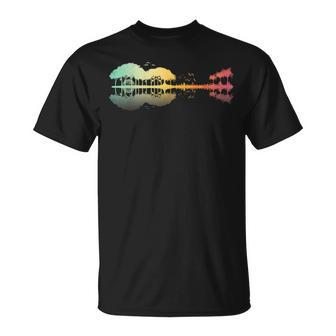 Nature Guitar Retro Style T-Shirt - Seseable