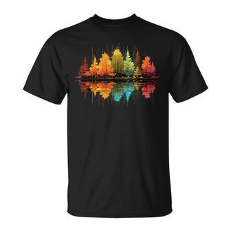 Nature Reflection Forest Trees Outdoor Wildlife T-Shirt - Monsterry