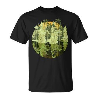 Nature Trees Reflection Outdoor Wildlife Forest T-Shirt - Monsterry AU