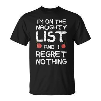 Naughty List No Regrets T-Shirt - Monsterry UK