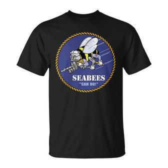 Navy Seabees Construction Battalions Veteran Patch T-Shirt - Monsterry UK