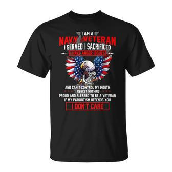 I Am A Navy Veteran I Served I Sacrificed T-Shirt - Monsterry DE