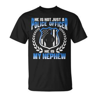 My Nephew Is A Brave Police Officer Proud Police Aunt Uncle T-Shirt - Monsterry