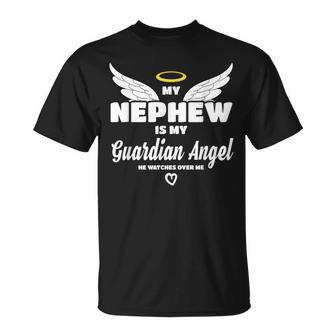 My Nephew Is My Guardian Angel He Watches Over Me In Memory T-Shirt - Monsterry DE
