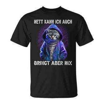 Nett Kann Ich Auch T-Shirt, Schwarzes Tee mit Spruch - Seseable