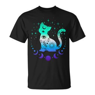 New Blue Gay Male Mlm Pride Flag Astrology Cat T-Shirt - Monsterry AU