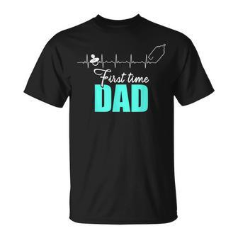 New First Time Dad To Be Heartbeat Daddy T-Shirt - Monsterry UK