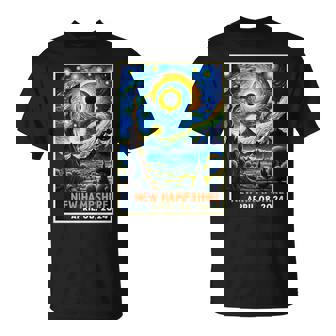 New Hampshire Total Solar Eclipse 2024 Van Gogh Starry Night T-Shirt - Thegiftio