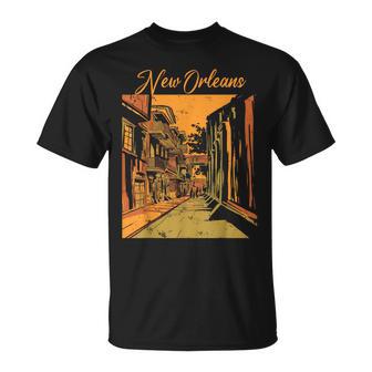 New Orleans Louisiana Souvenir Bourbon Street T-Shirt - Monsterry DE