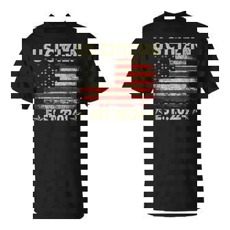New Us Citizen Est 2024 American Immigrant Citizenship T-Shirt - Thegiftio