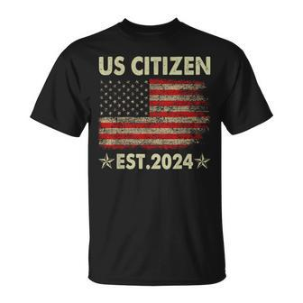 New Us Citizen Est 2024 American Immigrant Citizenship T-Shirt - Seseable
