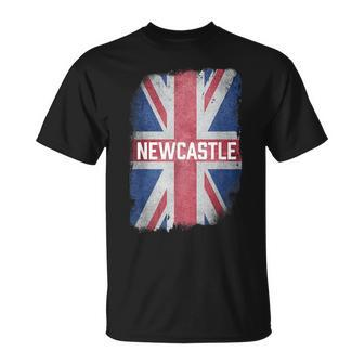 Newcastle British United Kingdom Flag Vintage Uk Souvenir T-Shirt - Monsterry DE