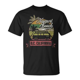 Newport Beach Orange County California Surfing Retro T-Shirt | Mazezy