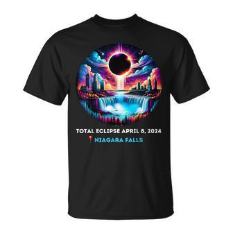 Niagara Falls New York Ny Total Solar Eclipse April 8 2024 T-Shirt | Mazezy