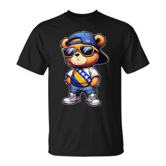 Niedlicher Teddybär Mit Bosnischer Flagge Bosniens T-Shirt - Geschenkecke