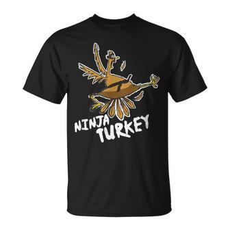 Ninja Turkey Bird Thanksgiving T-Shirt - Monsterry