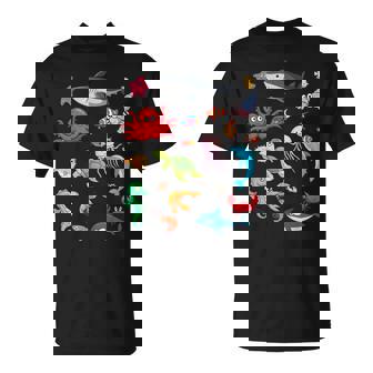 Niños Niños Criaturas Del Océano Pez Payaso Lindos Animales Camiseta unisex - Regaloses