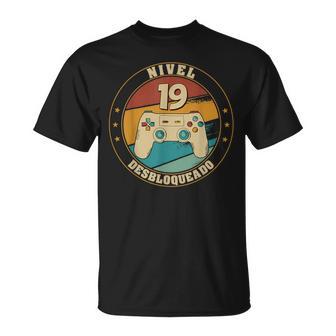Nivel 19 Desbloqueado Gamer 19 Años 2003 Divertido Chico Camiseta unisex - Regaloses