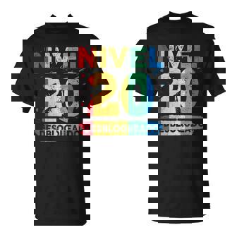 Nivel 20 Desbloqueado 20 Aniversario De Boda 20 Años Camiseta unisex - Regaloses