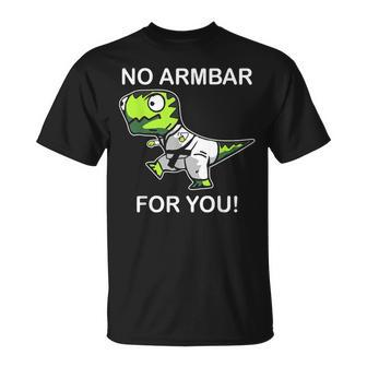 No Armbar For You Jiu Jitsu Dinosaur T-Shirt - Monsterry UK