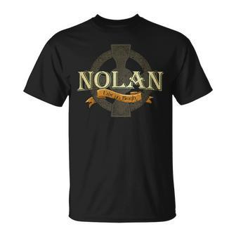 Nolan Irish Surname Nolan Irish Family Name Celtic Cross T-Shirt - Seseable