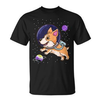 Nonbinary Corgi In Space Nonbinary Pride Day T-Shirt - Monsterry UK