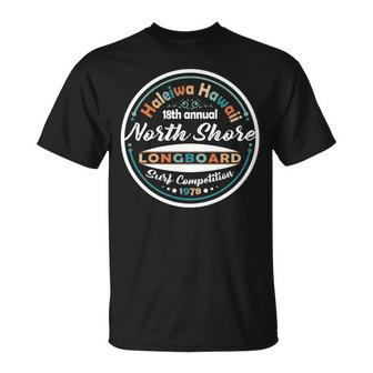 North Shore Long Board Surf Vintage Hawaii Beach T-Shirt - Monsterry UK