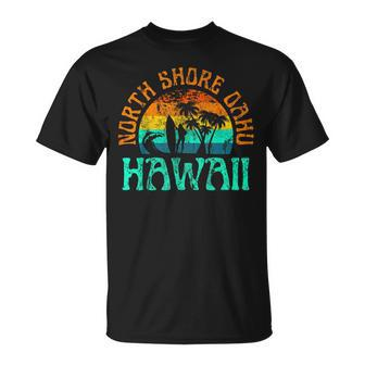 North Shore Oahu Hawaii Surf Beach Surfer Waves Girls T-Shirt - Monsterry AU