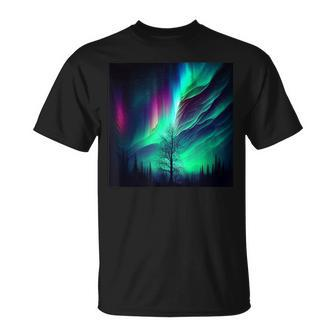 Northern Lights Aurora Borealis T-Shirt - Thegiftio UK
