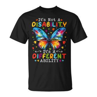 Not A Disability It's A Different Ability Autism Awareness T-Shirt - Monsterry