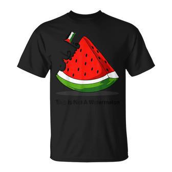 This Is Not A Watermelon Palestine Flag Arabic & English T-Shirt - Seseable