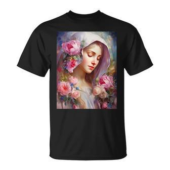 Notre-Dame Vierge Marie Sainte Vierge T-Shirt - Cadeauxyz