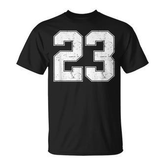 Number 23 Numbered Vintage 23Rd Years Old Birthday T-Shirt - Monsterry