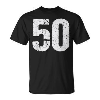 Number 50 Vintage 50Th Birthday Party 50 Years Old T-Shirt - Monsterry
