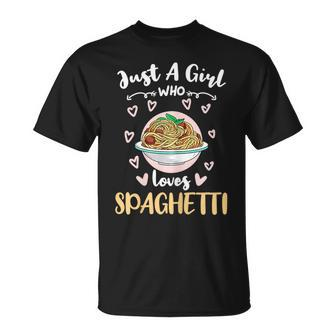 Nur Ein Mädchen Das Spaghetti Liebt T-Shirt - Seseable