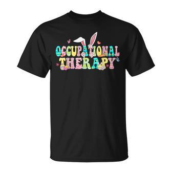 Occupational Therapy Happy Easter Ot Therapist Bunny Eggs T-Shirt - Thegiftio UK
