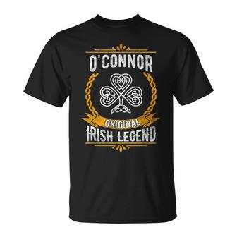O'connor Irish Name Vintage Ireland Family Surname T-Shirt - Seseable