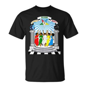 Oes Strength Wisdom Beauty Sisters Order Of The Eastern Star T-Shirt | Mazezy