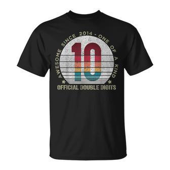 Official Double Digits 10Th Birthday 10 Year Old T-Shirt - Seseable