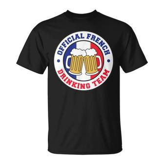 Official French Drinking Team Flag Of France Beer T-Shirt - Monsterry UK